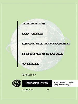 cover image of Annals of the International Geophysical Year